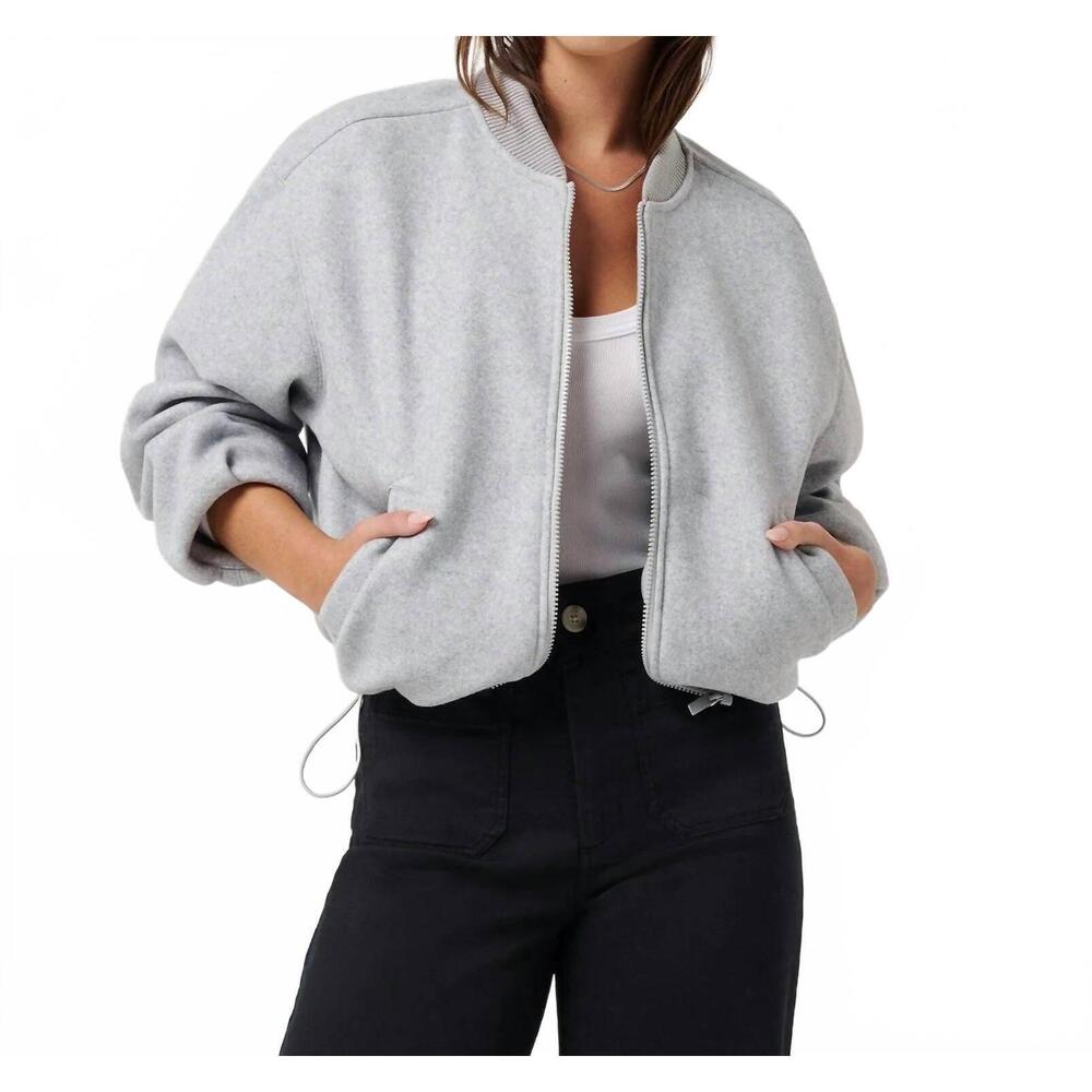 NEW TRAVIS MATTHEW rustic retreat bomber jacket in gray heather